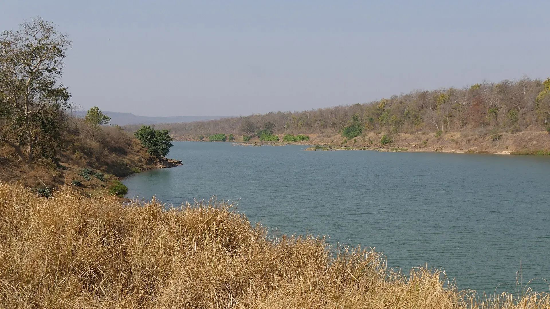 Ken river flowing through Panna Tiger Reserve