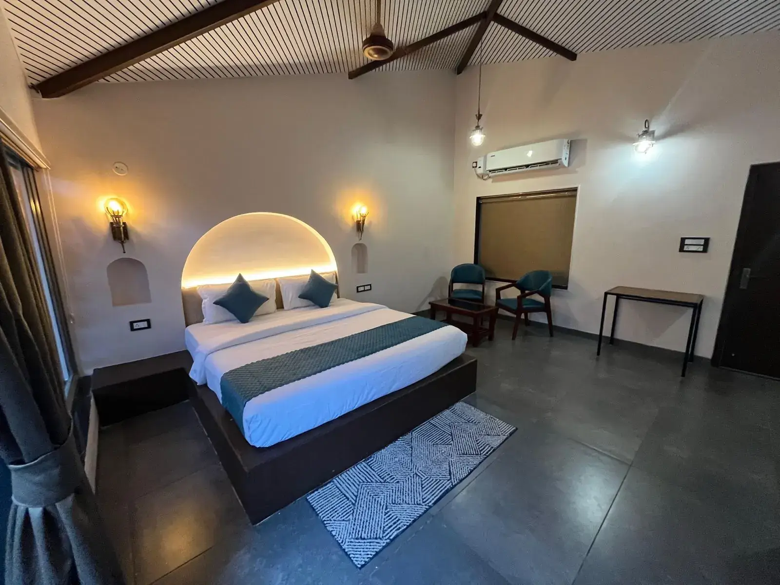 Comfortable cottage room at a resort near Turia