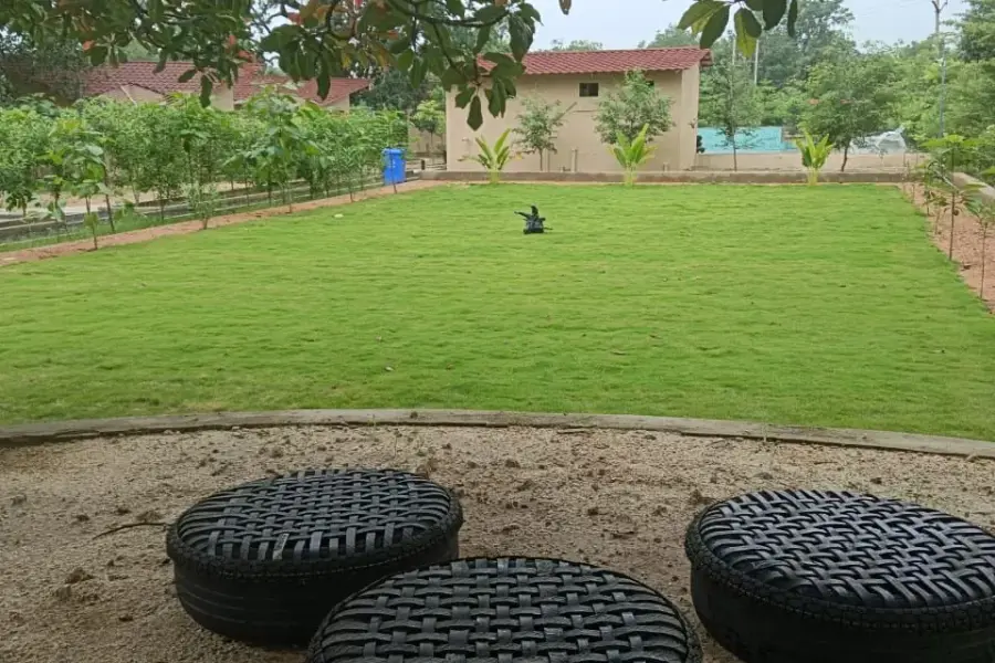 Pool, lawns and dining at a semi-luxury resort near Pench (photo 5)
